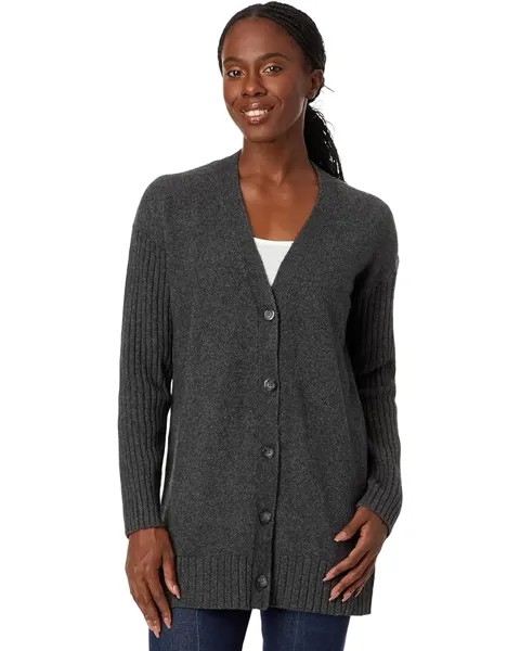 Свитер L.L.Bean The Essential Cocoon Cardigan, цвет Medium Charcoal Heather