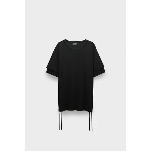 Футболка Andrea Ya'aqov laces t- shirt, размер 54, чёрный