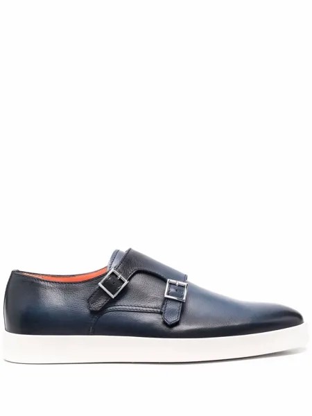 Santoni туфли монки с пряжкой