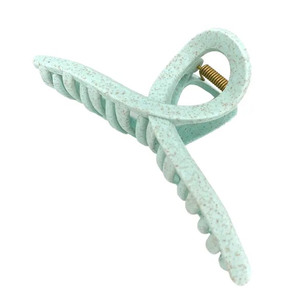 Заколка-краб женская SOLOMEYA Straw Claw Hair Clip Butterfly Mint