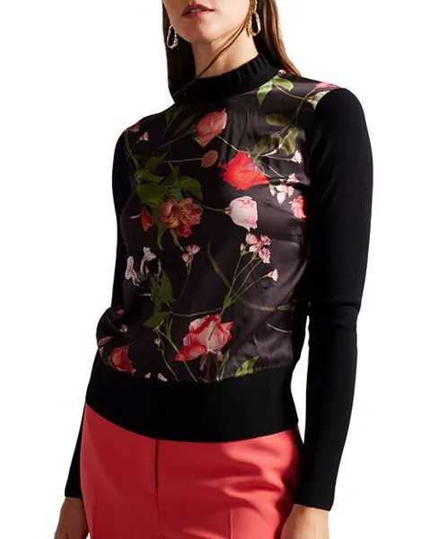 Тканый свитер спереди Ted Baker, цвет Black