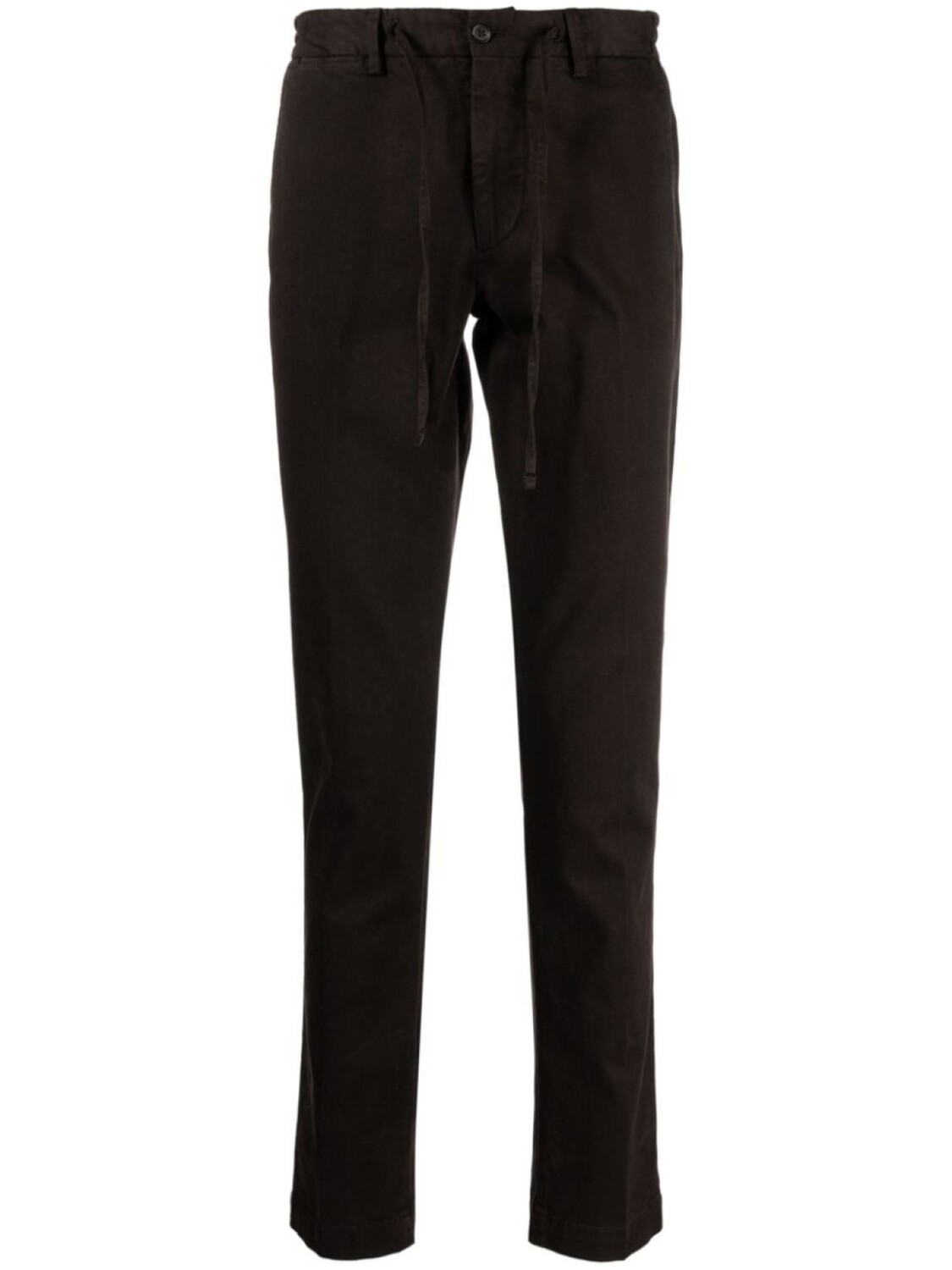 Corneliani зауженные брюки с кулиской, коричневый