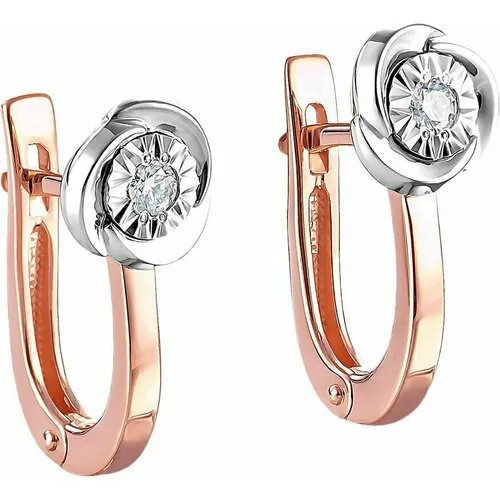 Серьги KABAROVSKY, красное золото, 585 проба