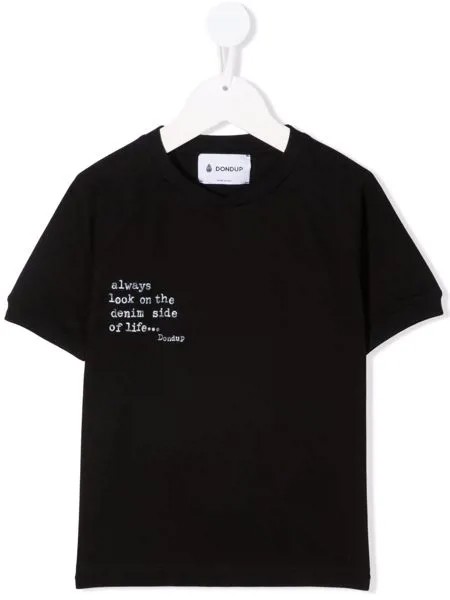 DONDUP KIDS футболка с круглым вырезом и надписью