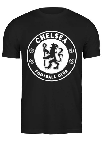 Футболка мужская Printio Chelsea (челси) черная 2XL