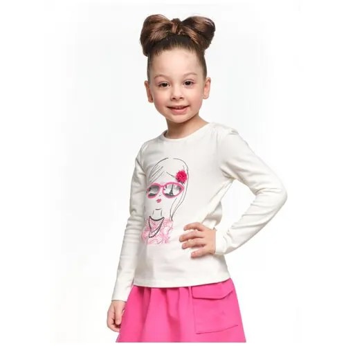 Лонгслив Mini Maxi, хлопок, размер 110, белый