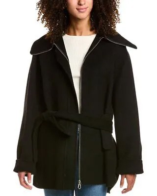 Женское шерстяное пальто Sandro на молнии спереди