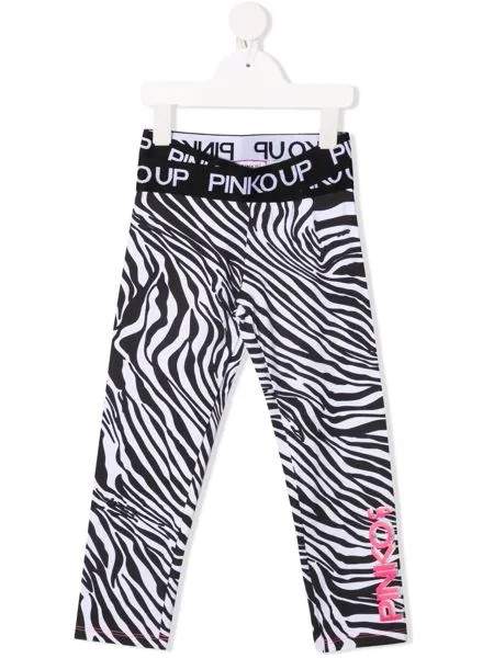Pinko Kids легинсы с зебровым принтом