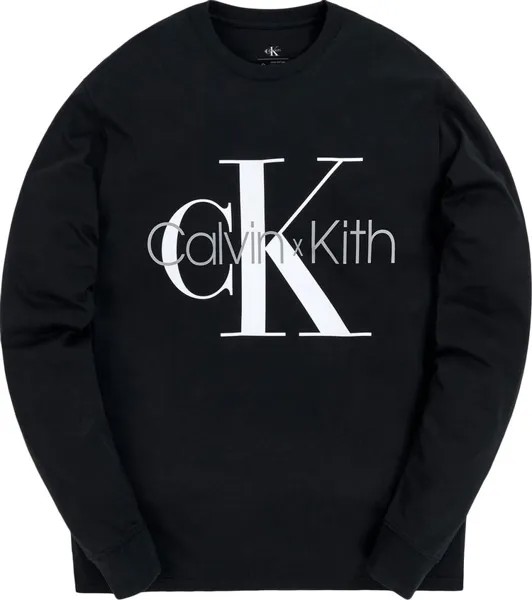 Лонгслив Kith For Calvin Klein Long-Sleeve Tee 'Black', черный