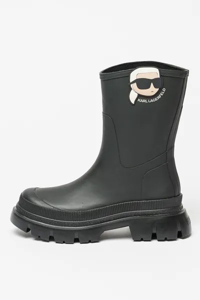 Резиновые ботинки Trekka с логотипом Karl Lagerfeld, черный