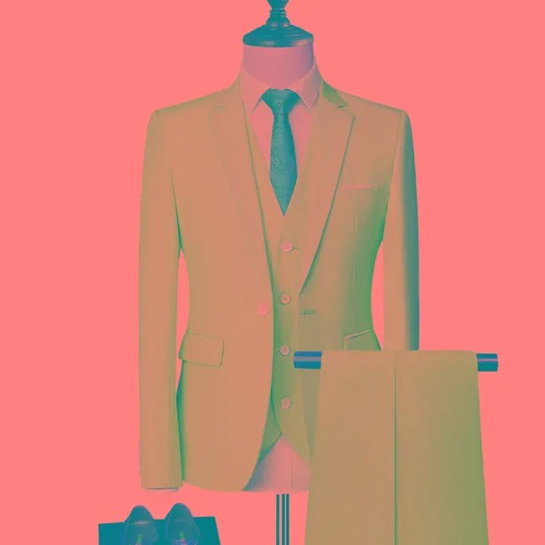 Мужской облегающий деловой костюм, офисный костюм, свадебвечерние костюм для жениха, костюм из 3 предметов, блейзер и жилетка, деловые брюки на одной пуговице