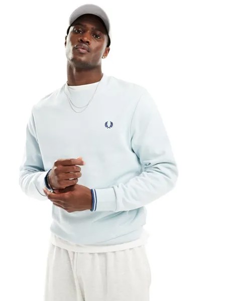 Голубая толстовка с круглым вырезом Fred Perry