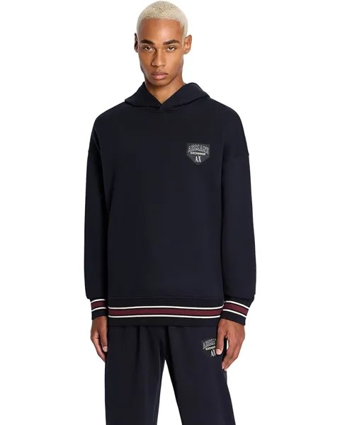 Худи Armani Exchange Collegiate Fleece, темно-синий