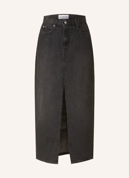 Джинсовая юбка Calvin Klein Jeans, черный