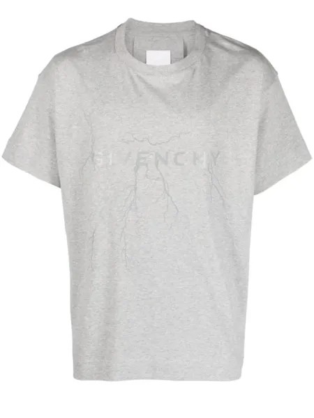 Givenchy футболка с графичным принтом, серый