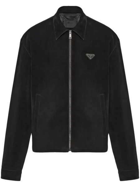 Prada бомбер с логотипом, черный