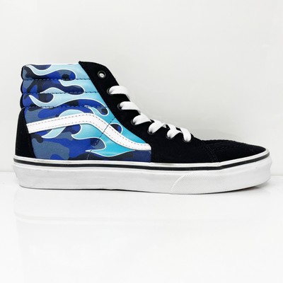 Черные повседневные кроссовки Vans Boys Sk8 Hi Flame 507452, размер 6