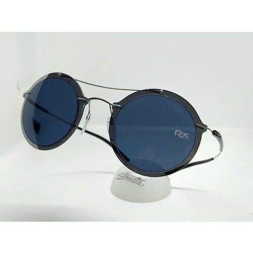 Солнцезащитные очки Silhouette 8705 7000, круглые, ударопрочные, с защитой от УФ, устойчивые к появлению царапин, серебряный