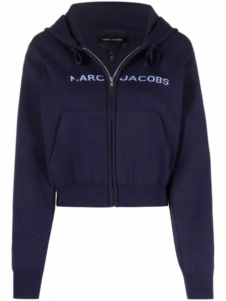 Marc Jacobs intarsia knit-logo zipped hoodie