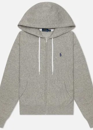 Женская толстовка Polo Ralph Lauren Full-Zip Fleece Hoodie, цвет серый, размер S