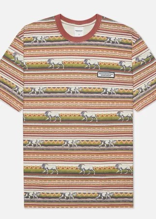 Мужская футболка thisisneverthat Printed Lion Stripe, цвет красный, размер XL