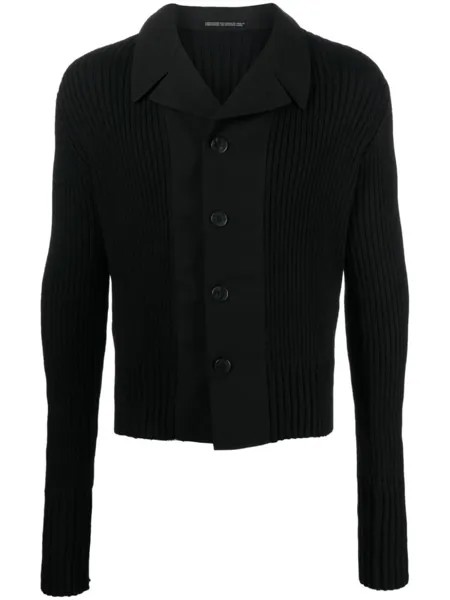 Yohji Yamamoto шерстяной кардиган, черный