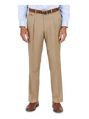 TAYION BY MONTEE HOLLAND Мужской бежевый плиссированный костюм в полоску с раздельными брюками 30WX30L