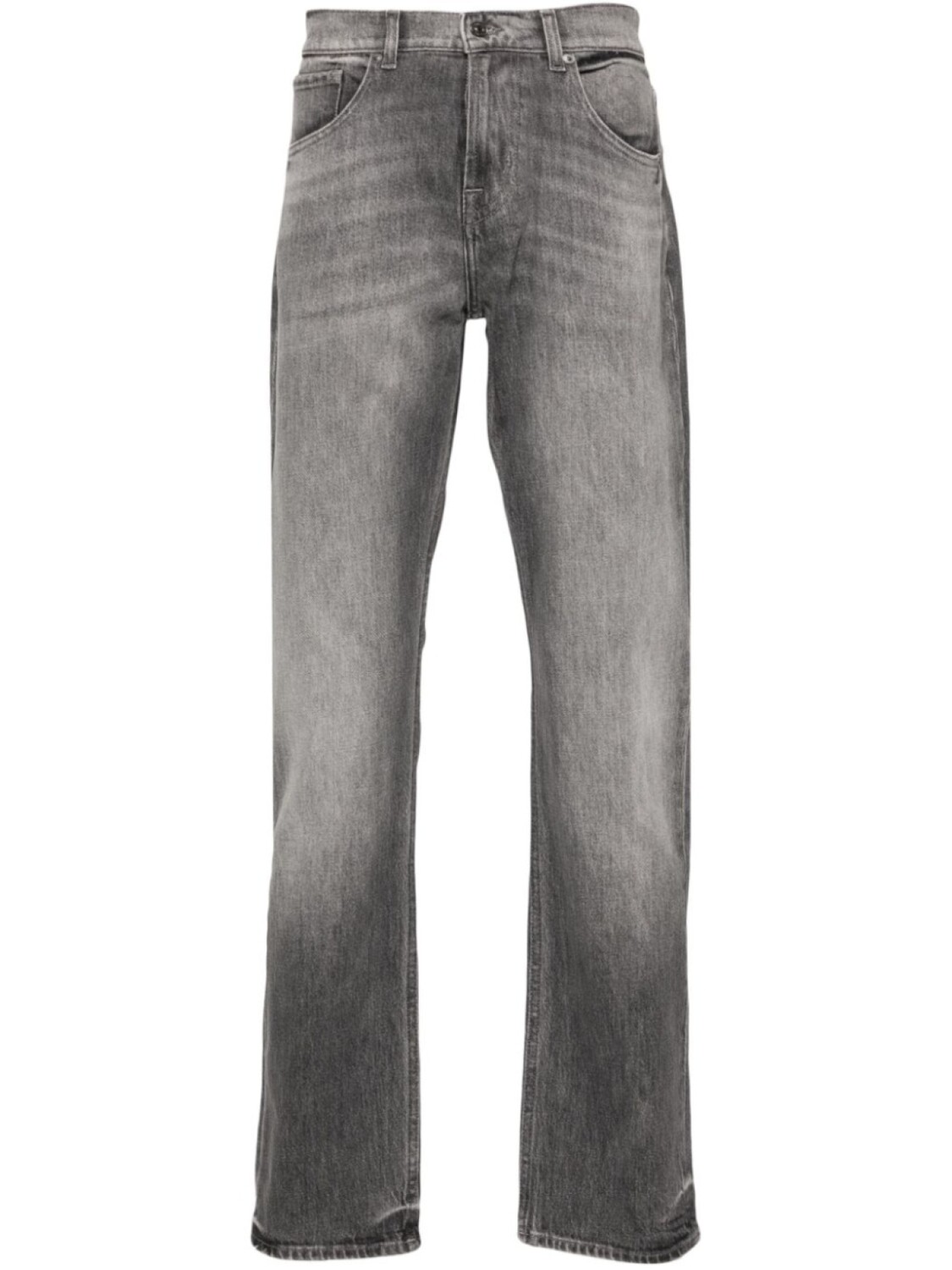7 For All Mankind джинсы Check Off средней посадки прямого кроя, серый