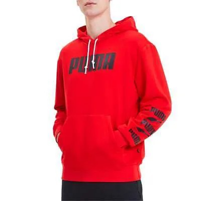 Puma Rebel Bold Pullover Hoodie Мужская красная повседневная спортивная верхняя одежда 58276211