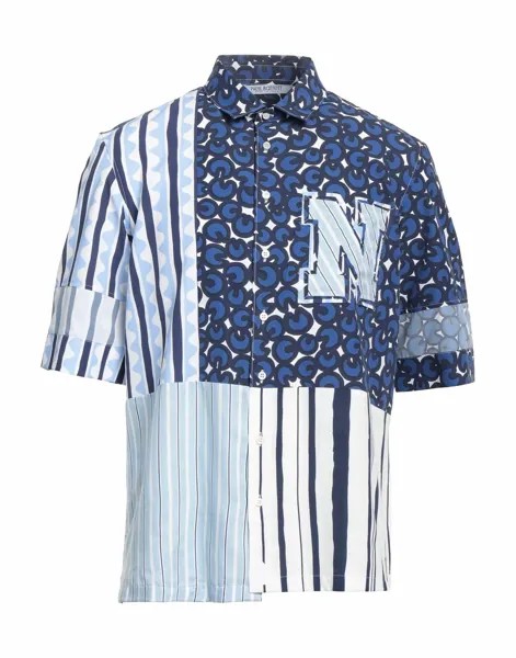 Рубашка Neil Barrett Patterned, голубой/синий