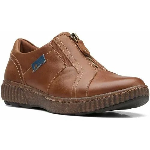 Полуботинки Clarks, размер 39,5 EU, коричневый