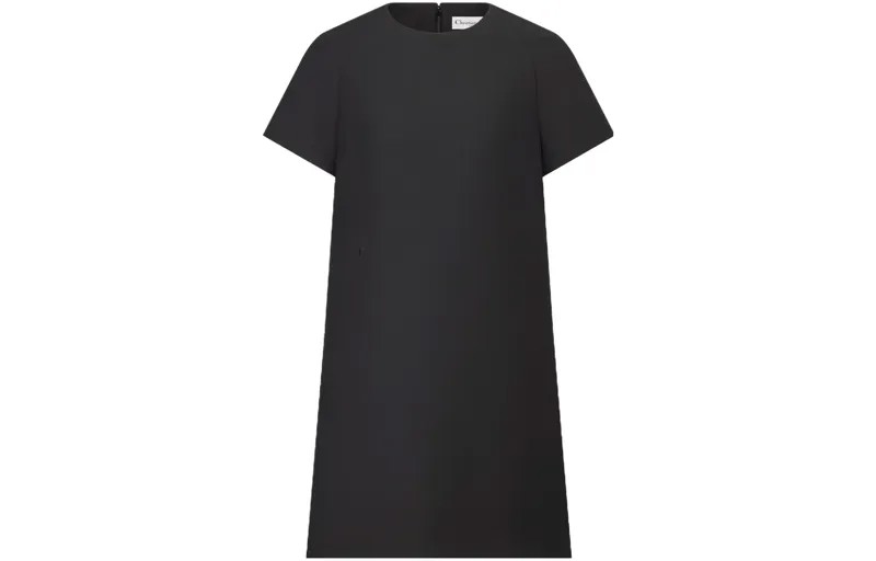 Платье с короткими рукавами женское черное Dior