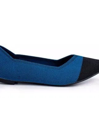 Балетки женские сетка DASTI Air Point синий с черным носком 38 размер