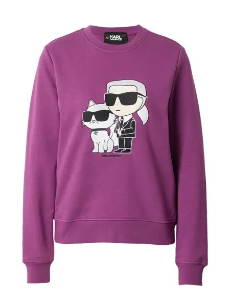 Толстовка Karl Lagerfeld Ikonik 2.0, фиолетовый