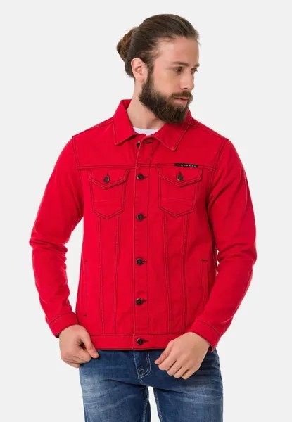 Джинсовая куртка Cipo & Baxx, красный
