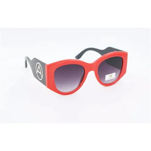 Солнцезащитные очки Premier, прямоугольные, оправа: пластик, ударопрочные, с защитой от УФ, для женщин, красный