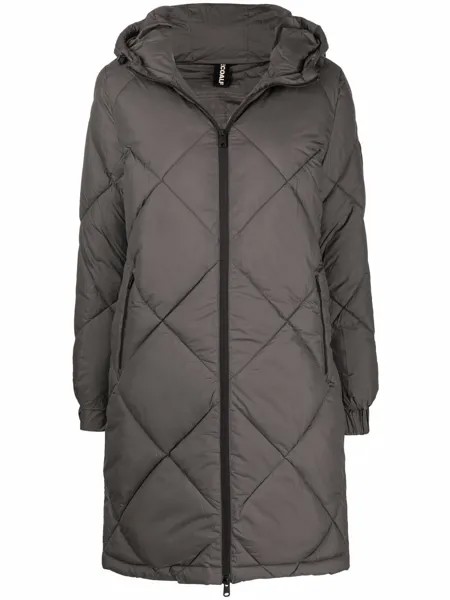 Ecoalf diamond-quilted hooded coat