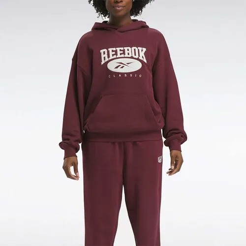 Худи Reebok REEBOK CL AE BIG LOGO FT HOODIE, размер XS, бордовый