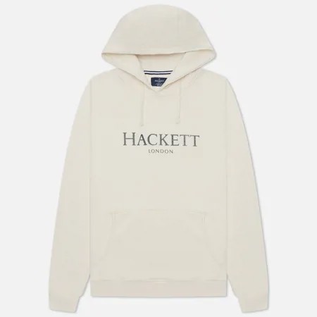 Мужская толстовка Hackett London Logo Hoodie, цвет бежевый, размер M