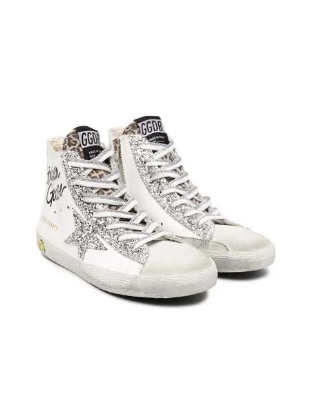 Golden Goose Kids высокие кеды Superstar