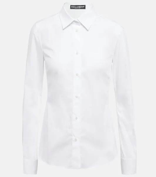Рубашка из хлопкового поплина DOLCE&GABBANA, белый