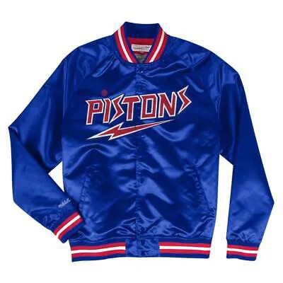 Mitchell - Ness Легкая Атласная Куртка Мужские Синие Пальто Куртки Верхняя Одежда STJKM