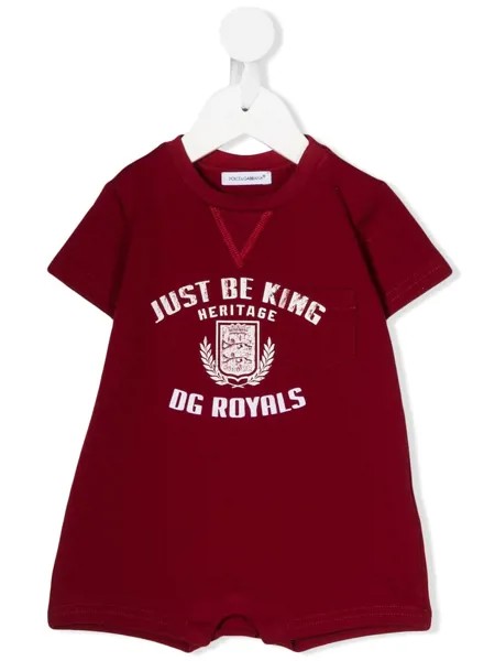 Dolce & Gabbana Kids комбинезон с принтом DG Royals