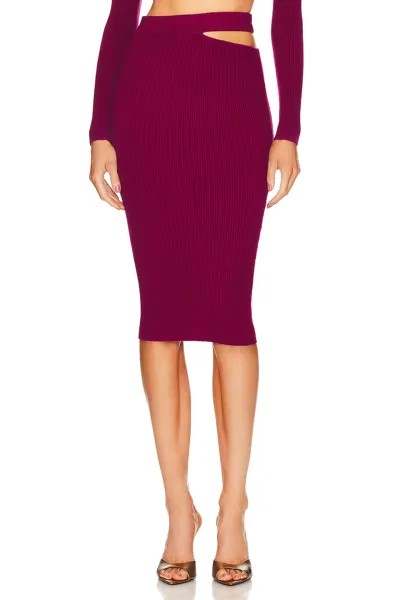 Юбка миди Michael Costello X REVOLVE Annalisa with Cut Outs, цвет Dark Raspberry