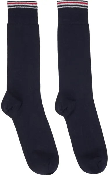 Темно-синие носки в полоску Thom Browne