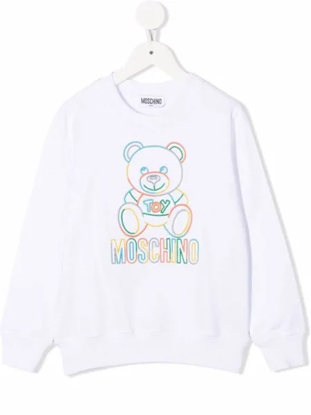 Moschino Kids толстовка с вышитым логотипом