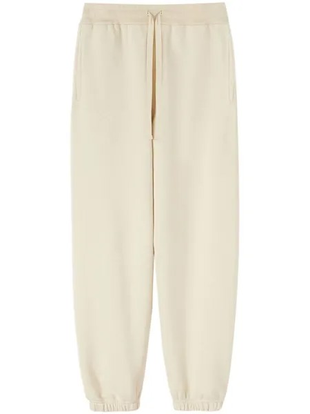 Jil Sander спортивные брюки из джерси с кулиской, нейтральный цвет