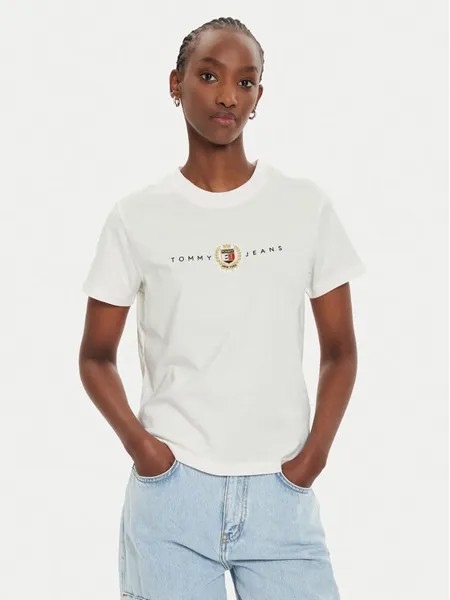 Футболка стандартного кроя Tommy Jeans, экрю