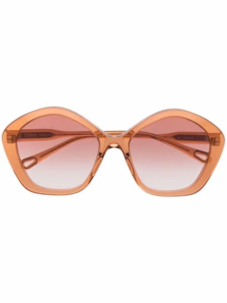 Chloé Eyewear массивные солнцезащитные очки в круглой оправе