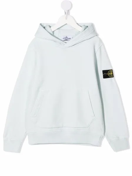 Stone Island Junior худи с нашивкой-логотипом
